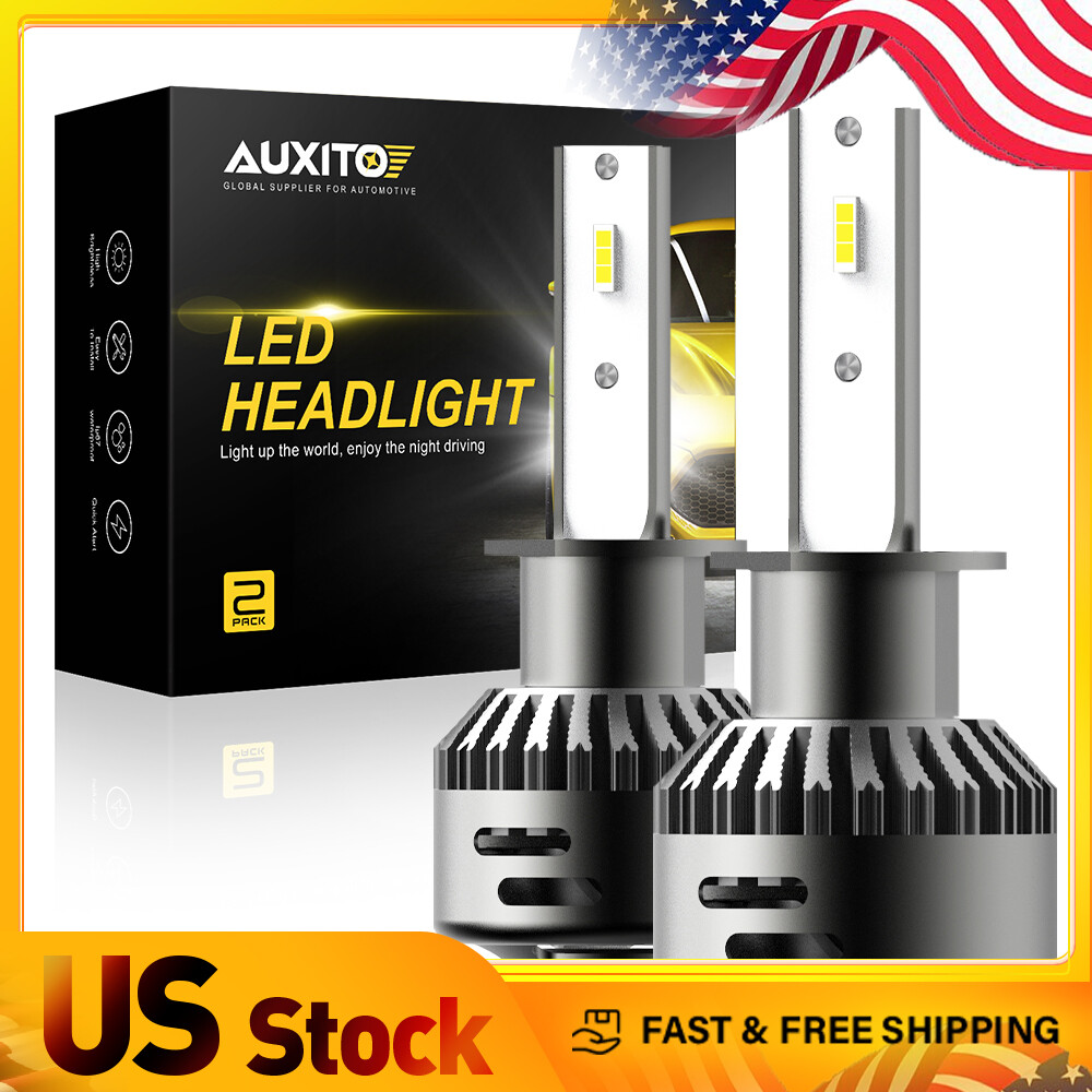 AUXITO H1 LED Headlight Bulbs 6500K Low White High DRL Beam Lamps Super Bright