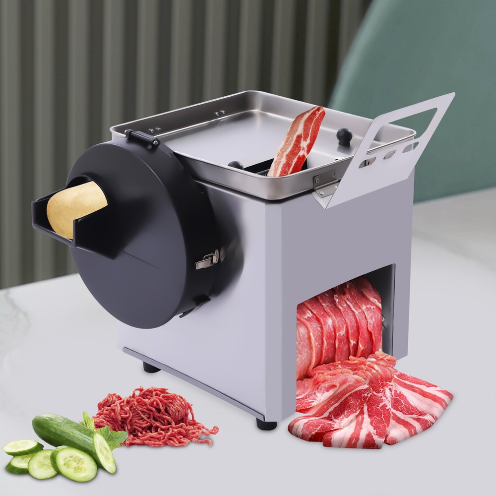 850W Electric Meat Cutter Commercial Vegetable Slicer 110V
