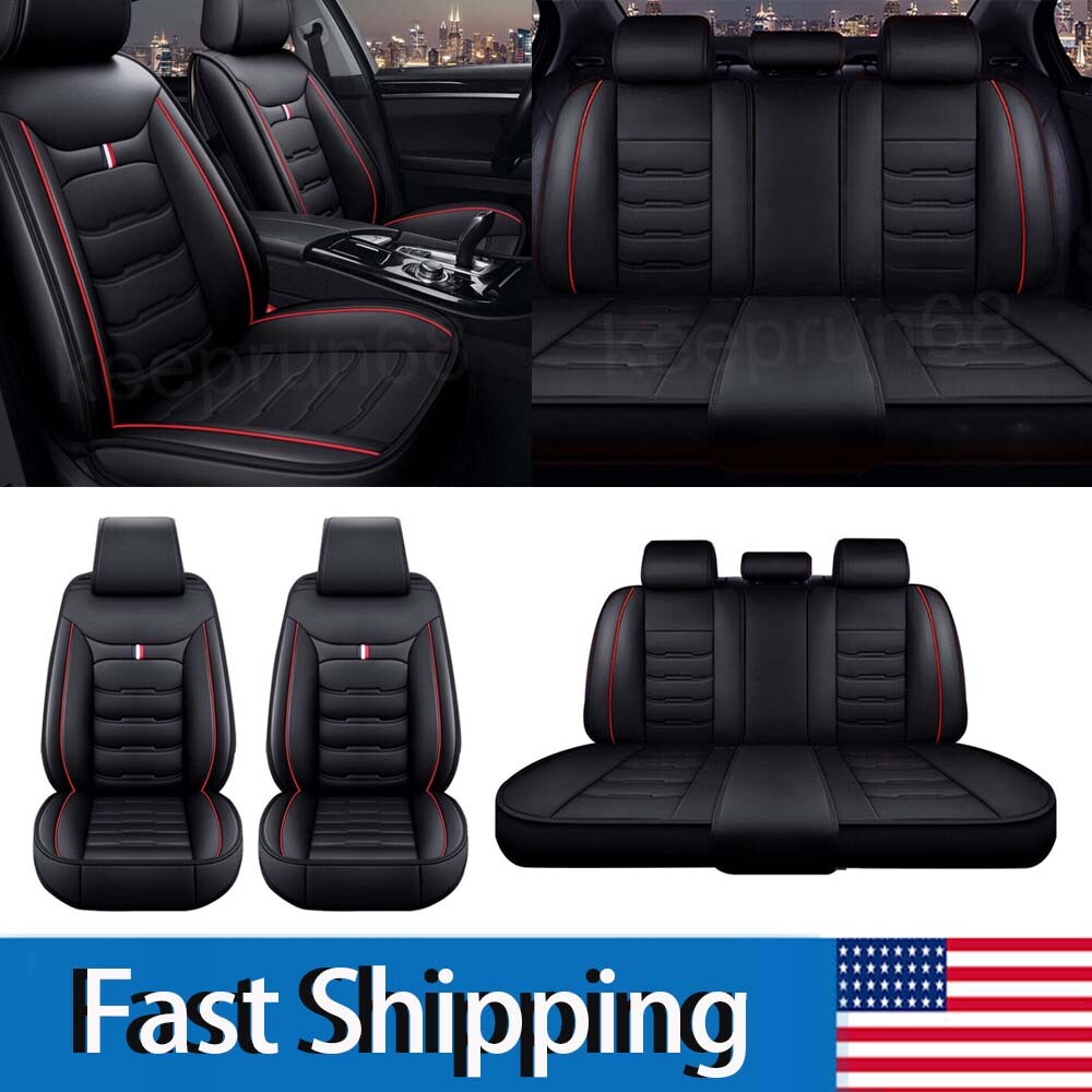 Full Set 5-Seat Leather Seat Covers for Acura TLX RDX MDX ILX Protection-image