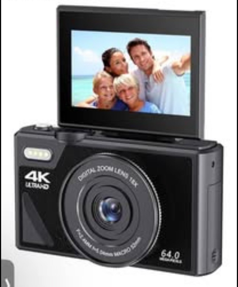 64MP Digital Camera with 4K Video for Photography and Vlogging