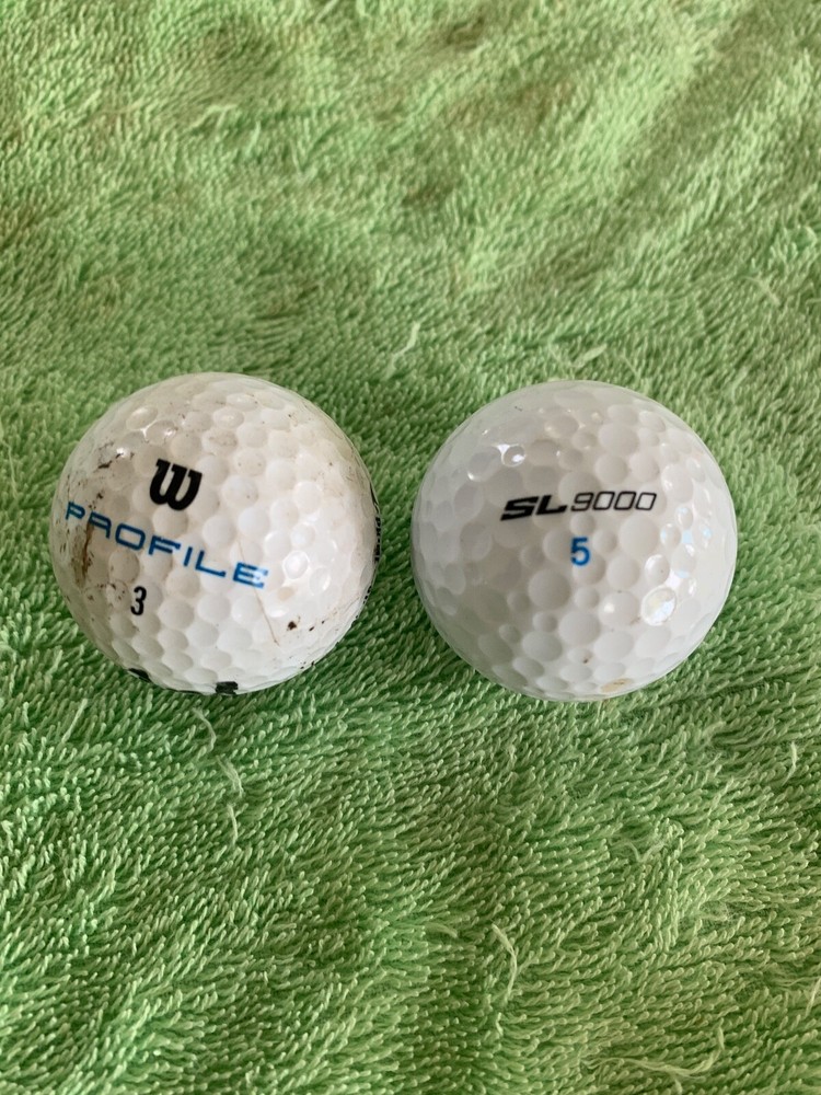 WILSON Golf Balls PROFILE #3 PRIME DISTANCE And SL 9000 #5 balls used marked