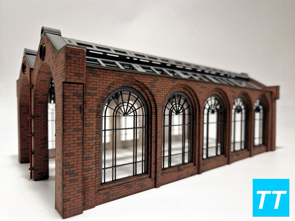 Modelux TT GAUGE 'Cheltenham' 2 lane engine shed kit