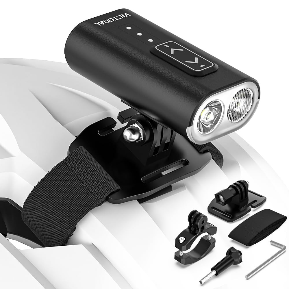 800-Lumen Rechargeable Bike Helmet Light with 13 Modes for High & Low Visibility