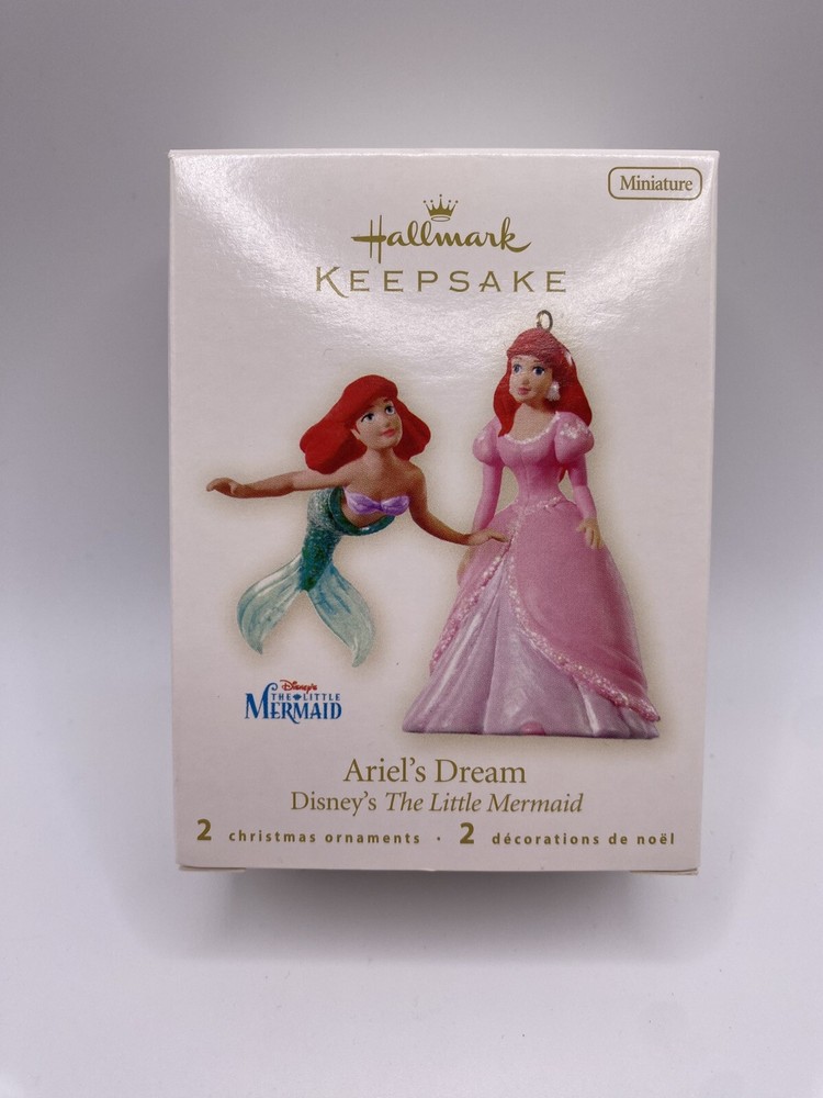 Hallmark Keepsake 2008 Ariel’s Dream-The Little Mermaid-Miniature Set of 2- READ