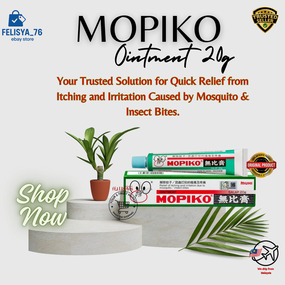 3xMOPIKO Ointment Soothe Insect Mosquito Bites Relief Itching Cream 20g exp05/28