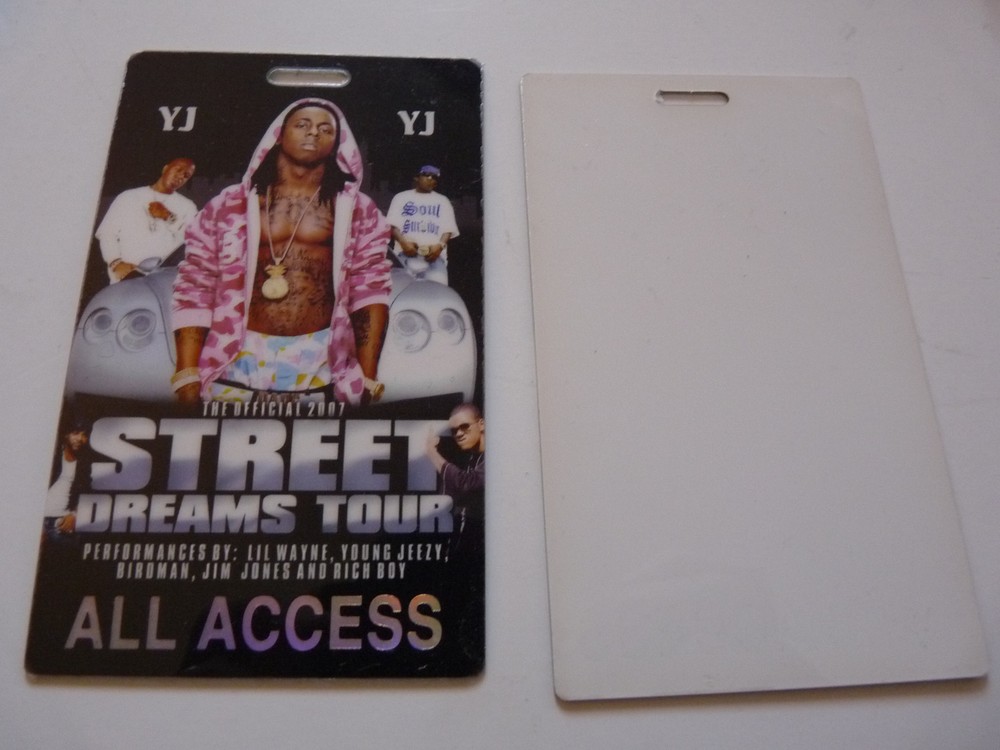 Street Dreams Little Wayne Young Jeezy Concert Tour Backstage Pass Laminate D2