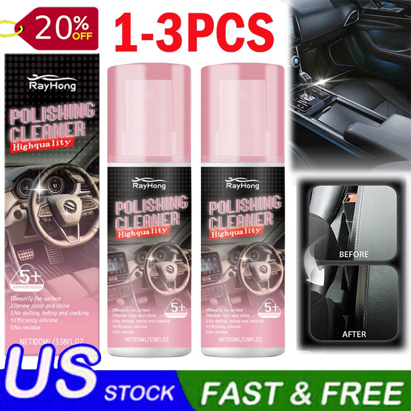 1-3x Polishing Cleaner Cars Interior Car Interior Detailer & Cleaner 100ml☆~2025