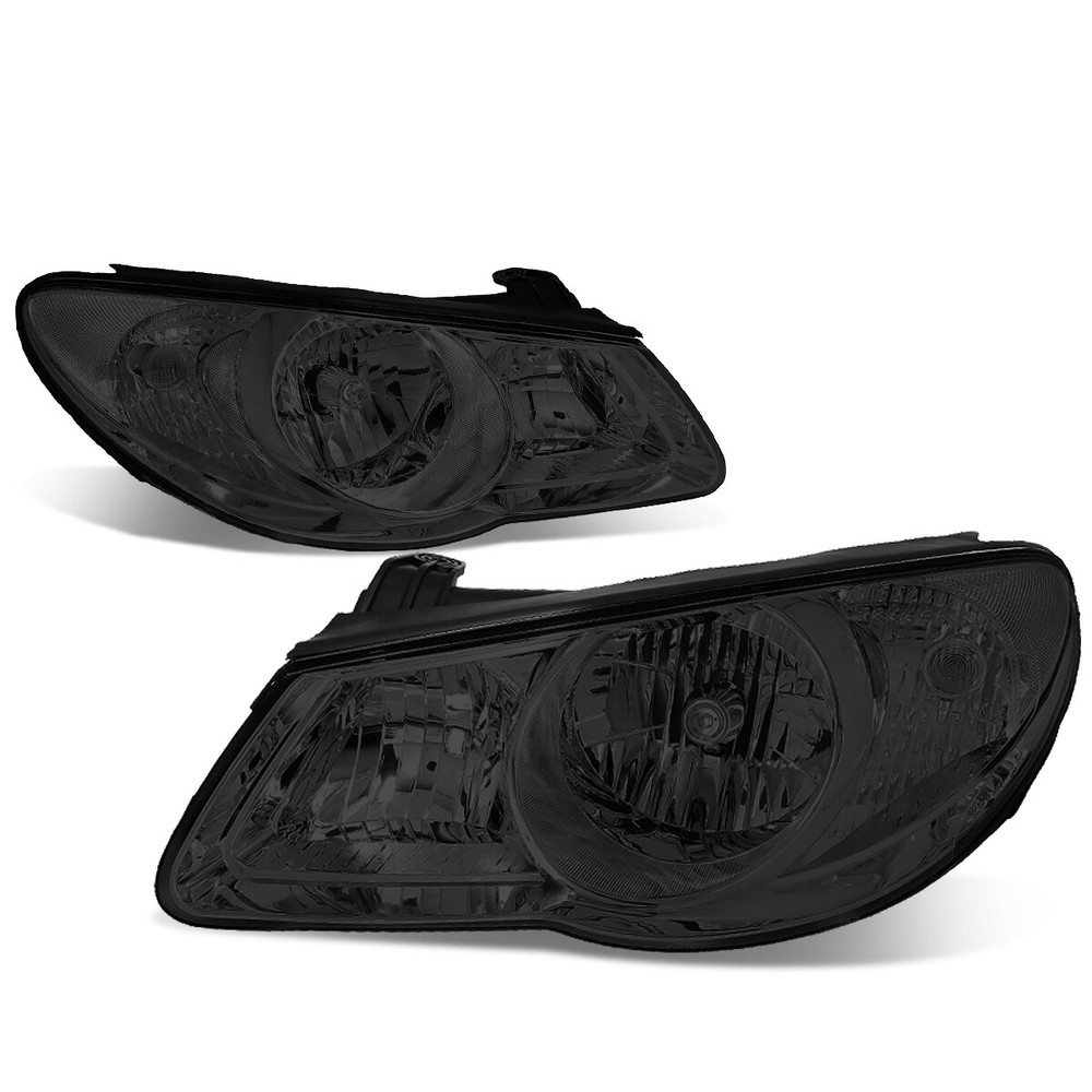 07-09 Hyundai Elantra Smoked/Clear Side Headlights Pair Left & Right