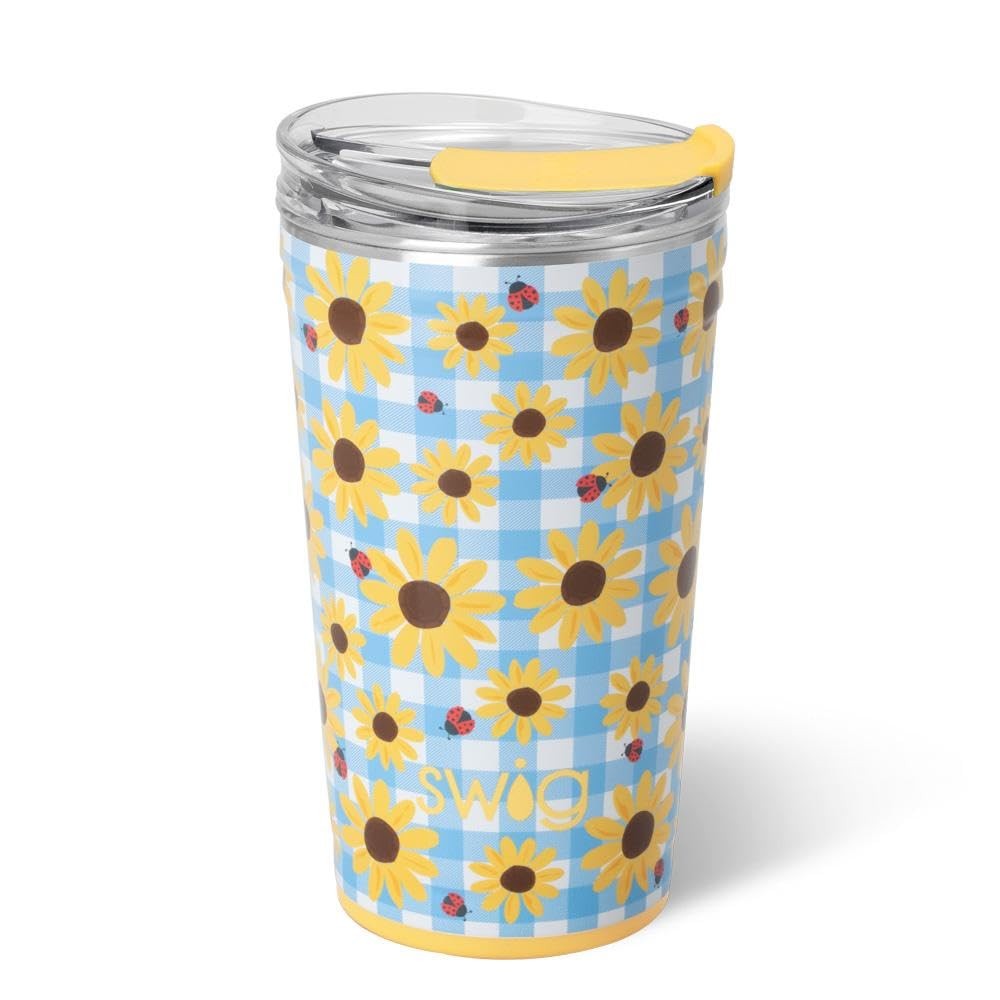 24oz Stackable Insulated Travel Tumbler with Slider Lid for Coffee & Drinks  