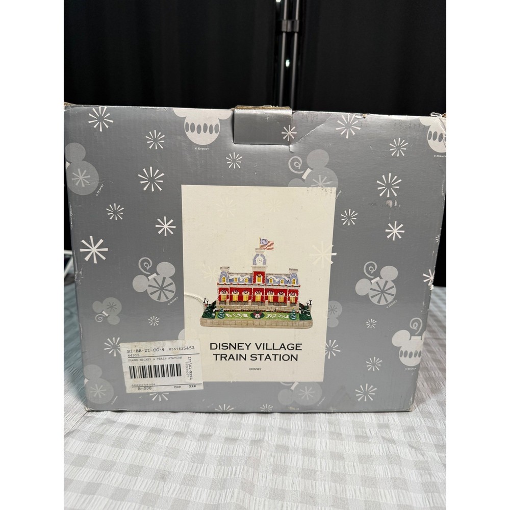 Disney Village Train Station Christmas Building Main Street #44315 Mickey Mouse