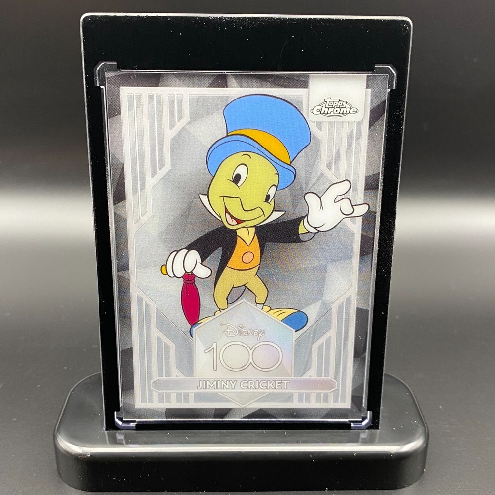 Jiminy Cricket Pinocchio Display Collectible Gift Disney 100 Topps Chrome Card