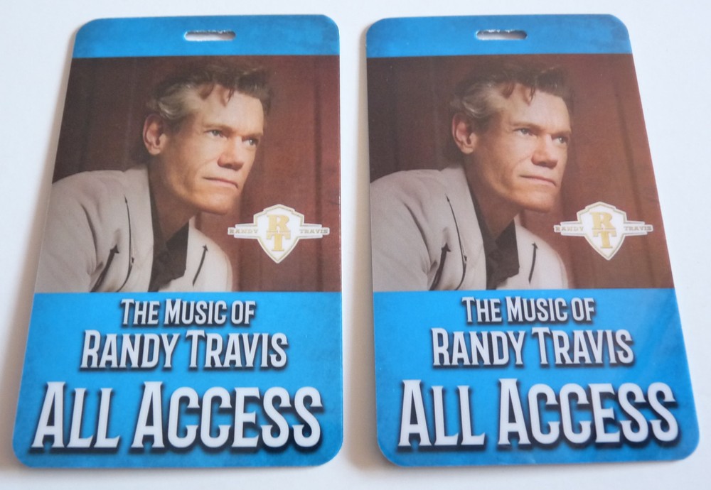 The Music Of Randy Travis All Access Concert Tour Backstage Laminate Pass D12