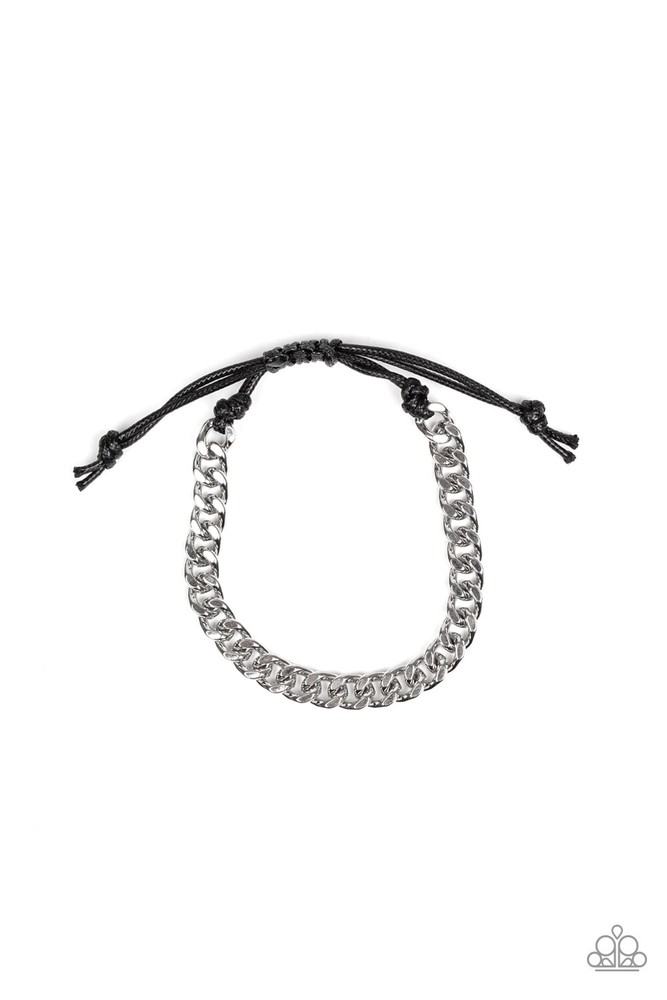 Throwdown - Silvertone - Paparazzi Accessories Men's Bracelet