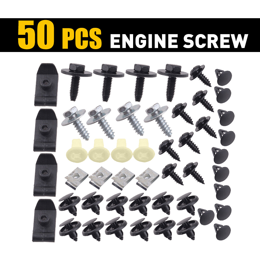 50x Body Bolts & U-nut Clips-M6 Under Engine Cover Splash Shield Guard For Lexus