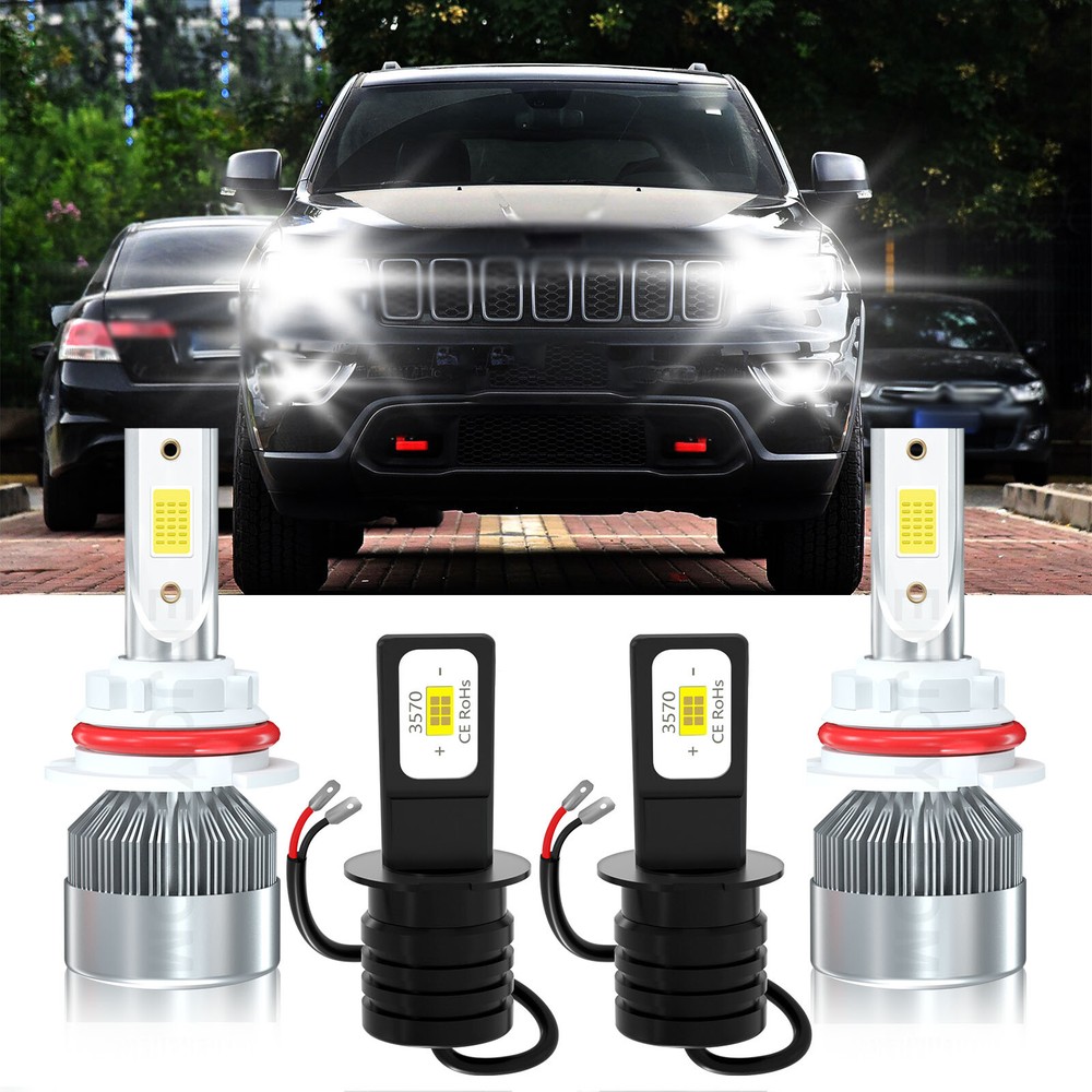 Upgraded LED Headlight & Fog Light Kit for 1993-1998 Jeep Grand Cherokee