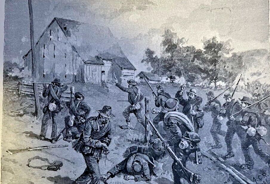 1886 Civil War Hooker's Removal First Day At Gettysburg illustrated