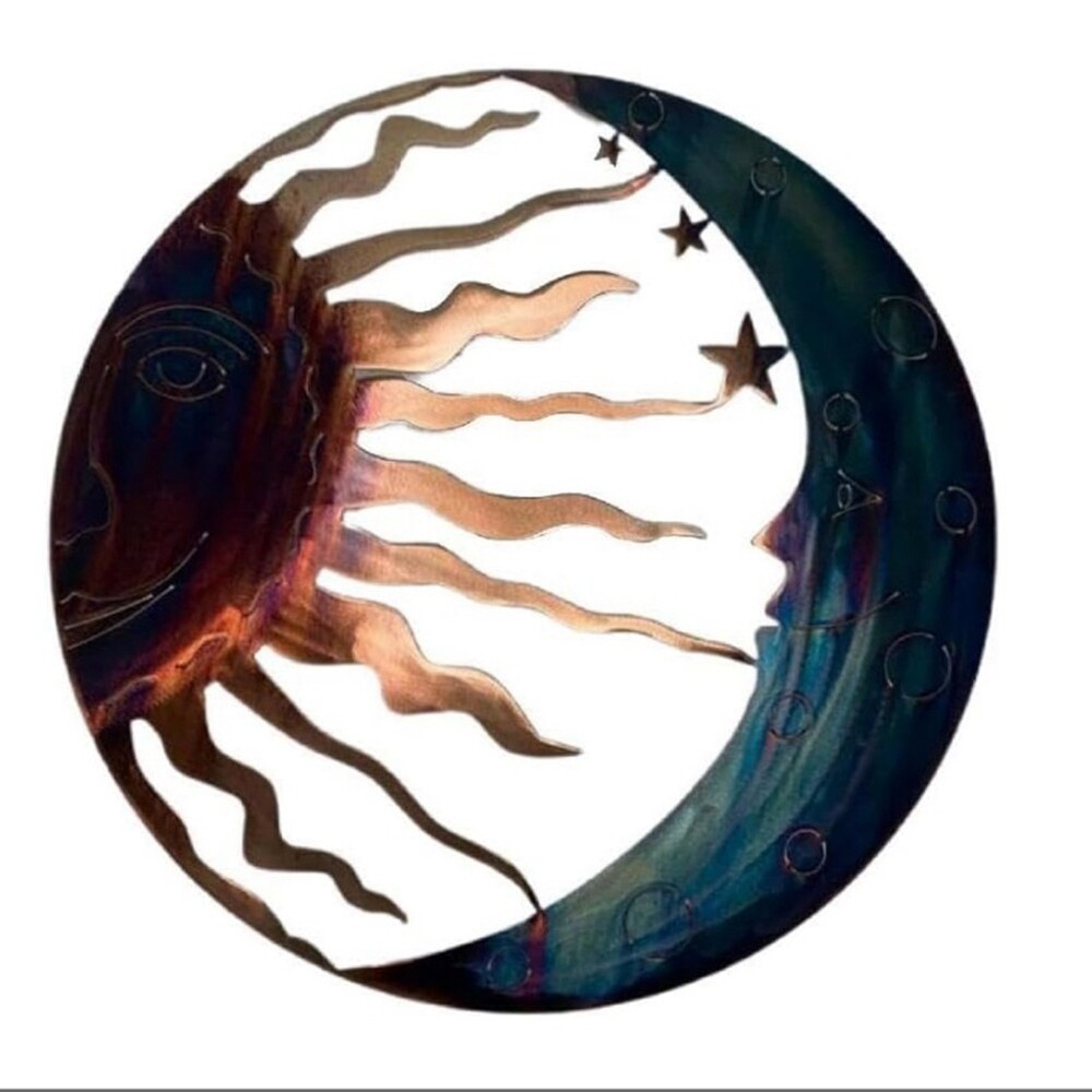 Elegant Sun and  Wall Art Metal Decor Eye Catching Sculpture Beautifully3851
