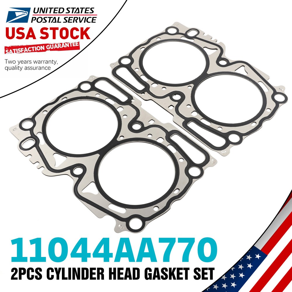 2X Silver Metal Engine Cylinder Head Gasket OE 11044AA770 Easy to install