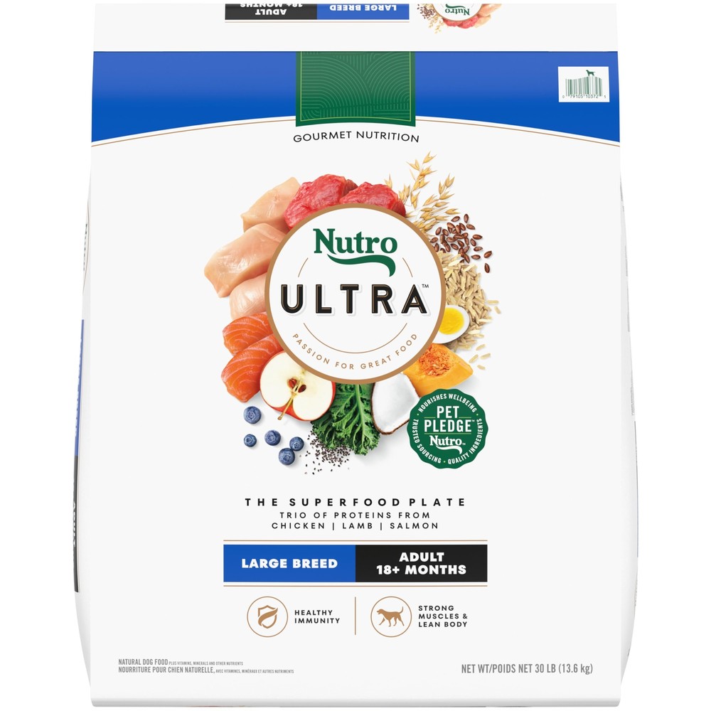 Nutro Ultra Adult Large Breed Dry Dog Food, Chicken, Lamb and Salmon Protein ...