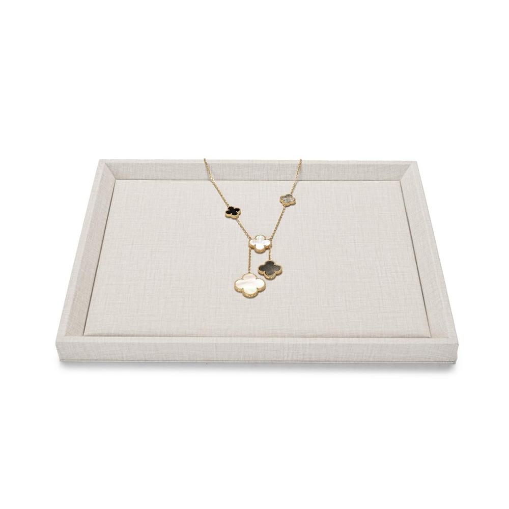 Elegant Leather Stackable Jewelry Drawer Organizer Display Tray