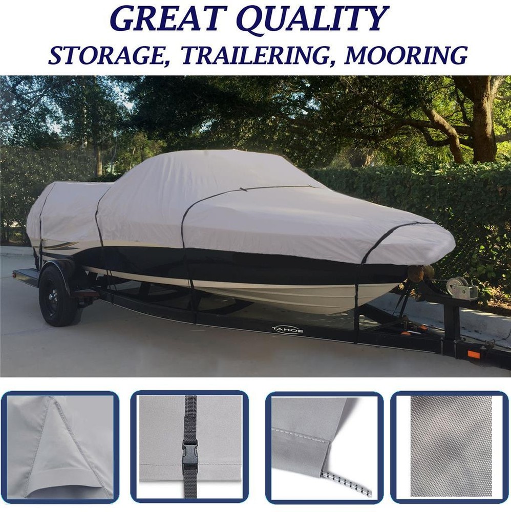 TOWABLE BOAT COVER FOR ALUMACRAFT CLASSIC 165 CS W/TM & SIDE CONSOLE 2006-2022