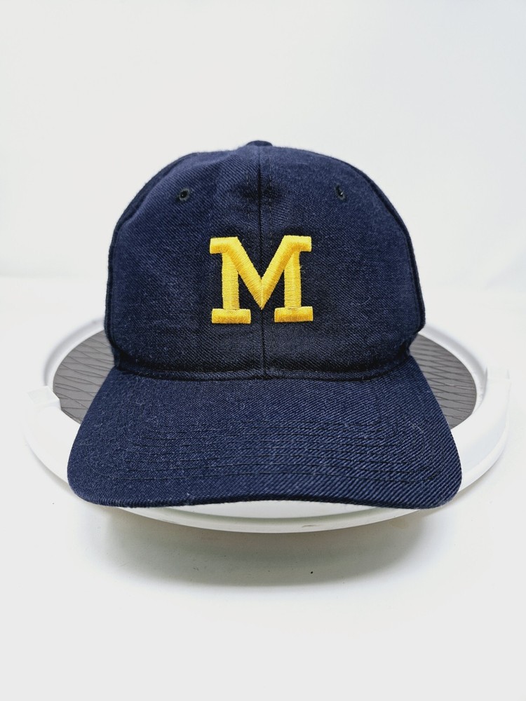 Vintage Michigan Wolverines New Era Pro Model Fitted Hat Wool Size 7 3/8