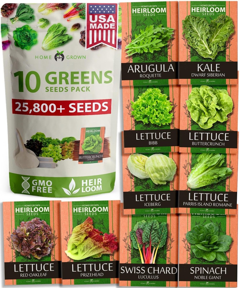 5,000+ Heirloom Lettuce Seeds for Planting Indoors - 95% Germination, Non-GMO...