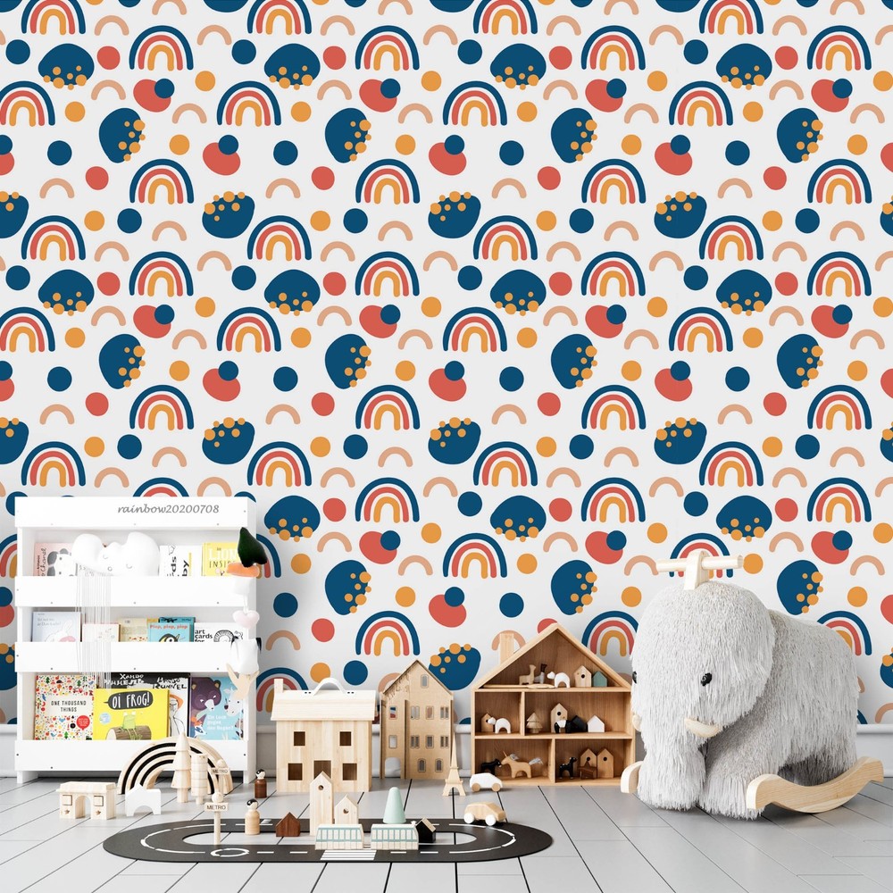 3D Rainbow Geometric Pattern Wall Murals Wallpaper Murals Wall Sticker