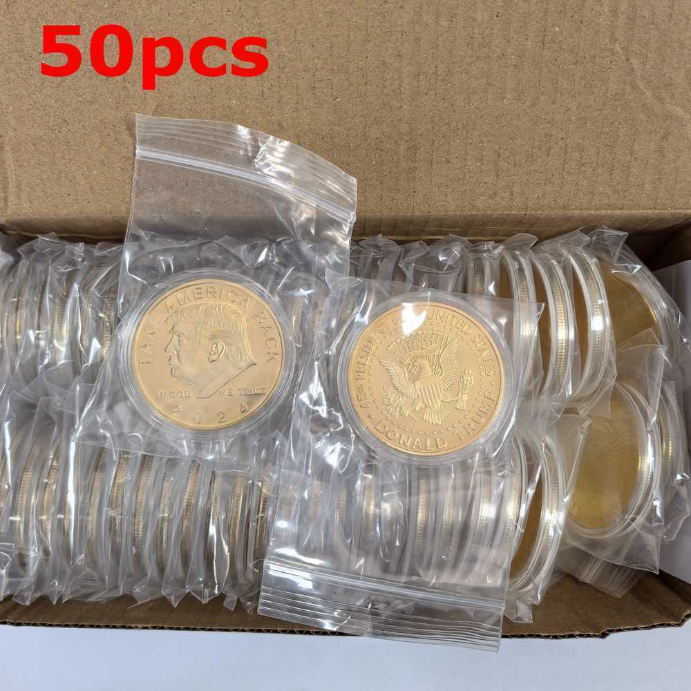 50pcs 2024 Donald Trump Coin Take America Back EAGLE President Challenge