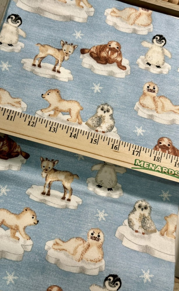 Baby Arctic Animals Walrus Seal Polar Bear Flannel Fabric By The Yard Joann