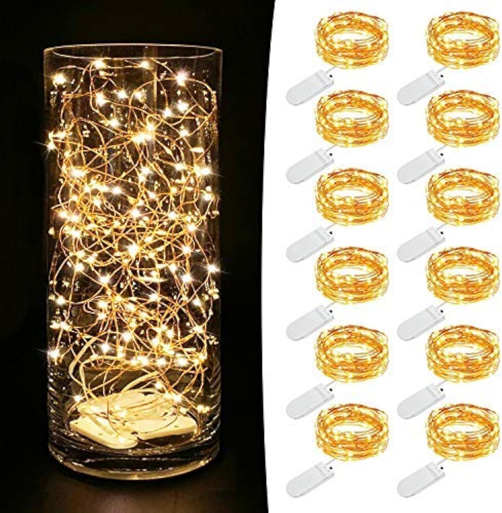 12 Pack 7.2Ft Battery Fairy Lights with 20 Mini LEDs for Decor