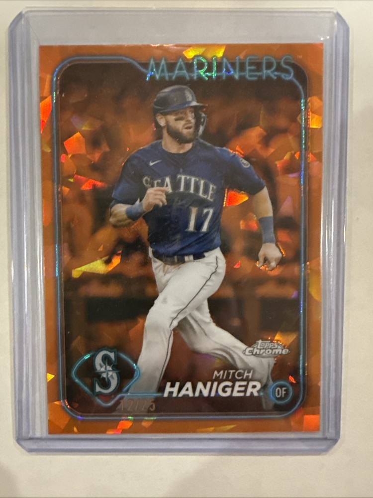 2024 Topps Sapphire Mitch Haniger Orange Refractor 12/25 Rare Parallel