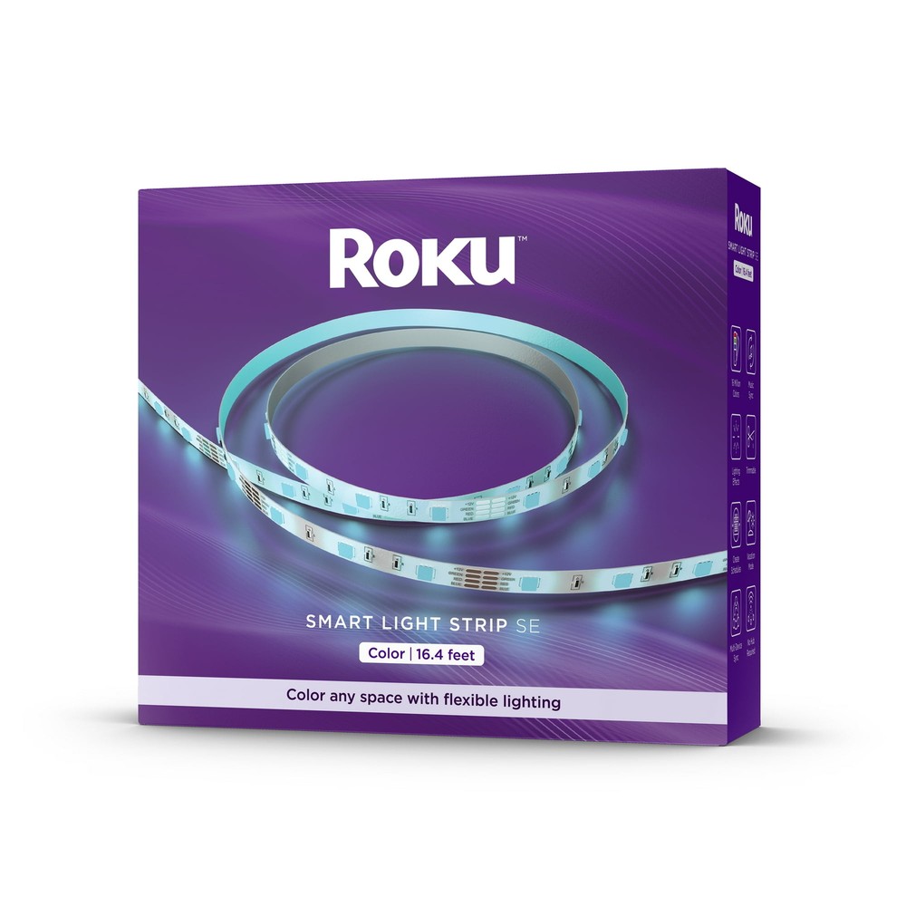 Roku Smart Home 16.4ft Smart Light Strip SE with Custom Presets for Indoor Use  