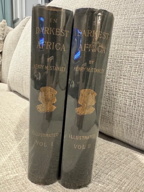 Henry M. Stanley IN DARKEST AFRICA: RARE 1st U.S. ed 1890 - 2 vols, Folding Maps