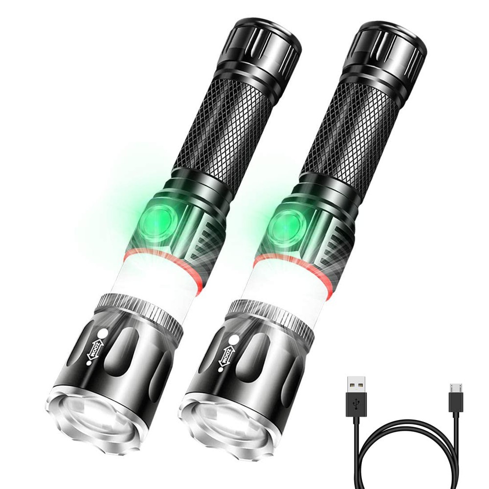 Tactical Flashlight Rechargeable, High Lumens Led Flashlights Handheld-Magnet...