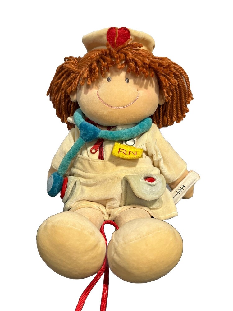 Russ Berrie Regina RN Activity Doll Learning Teaching Zip Button Tie Snap