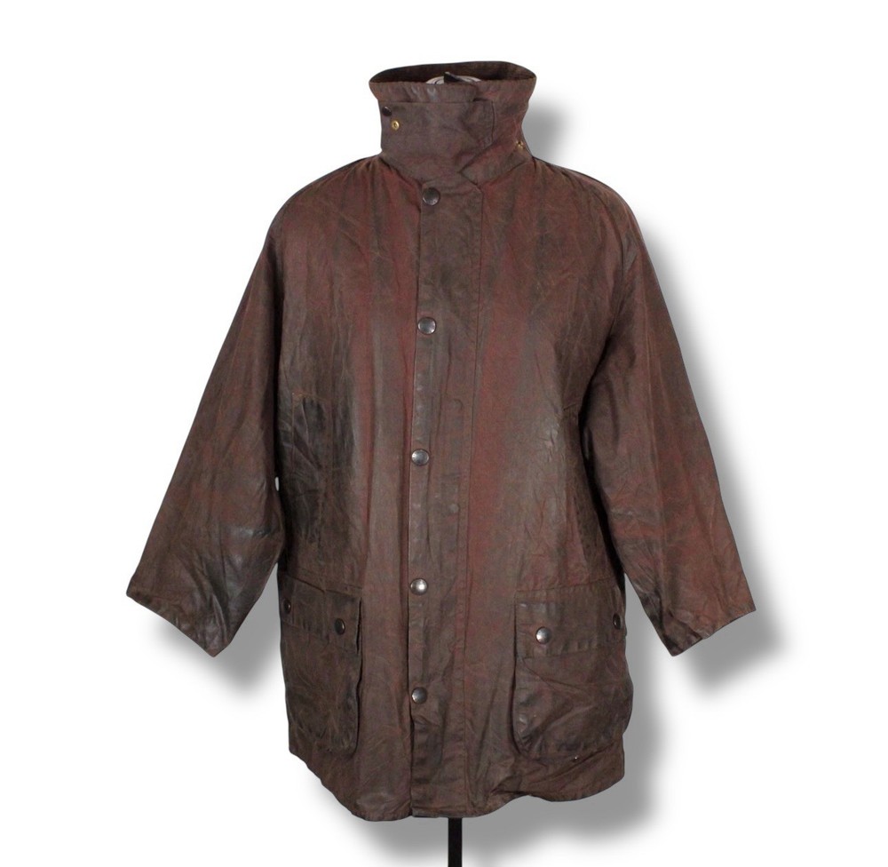 Barbour Bedale Wax Jacket Mens C42 Large Brown 1996 Country Shortened Sleeve