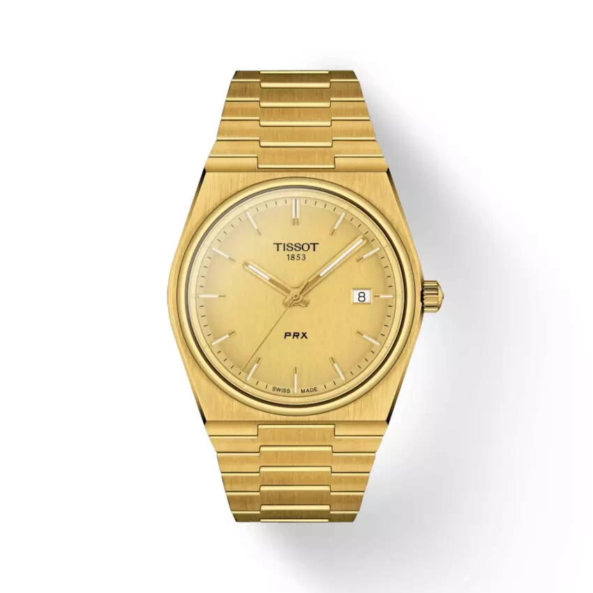Tissot PRX Quartz Gold Ladies Watch T137.210.11.351.00 New with Box