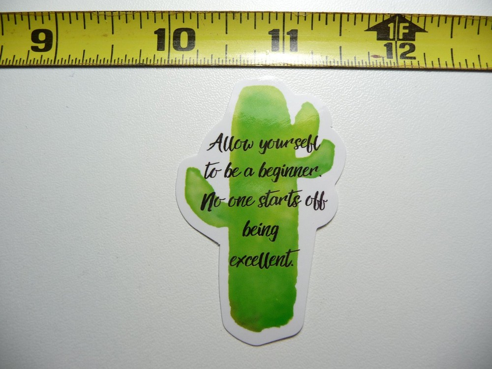 Embrace Being a Beginner with Glossy Decal Stickers Aim for Progress Not Perfection