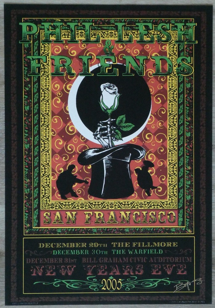 Lesh & Friends New Years Poster 2005 Fillmore, Warfield, Civic, Near Mint-image