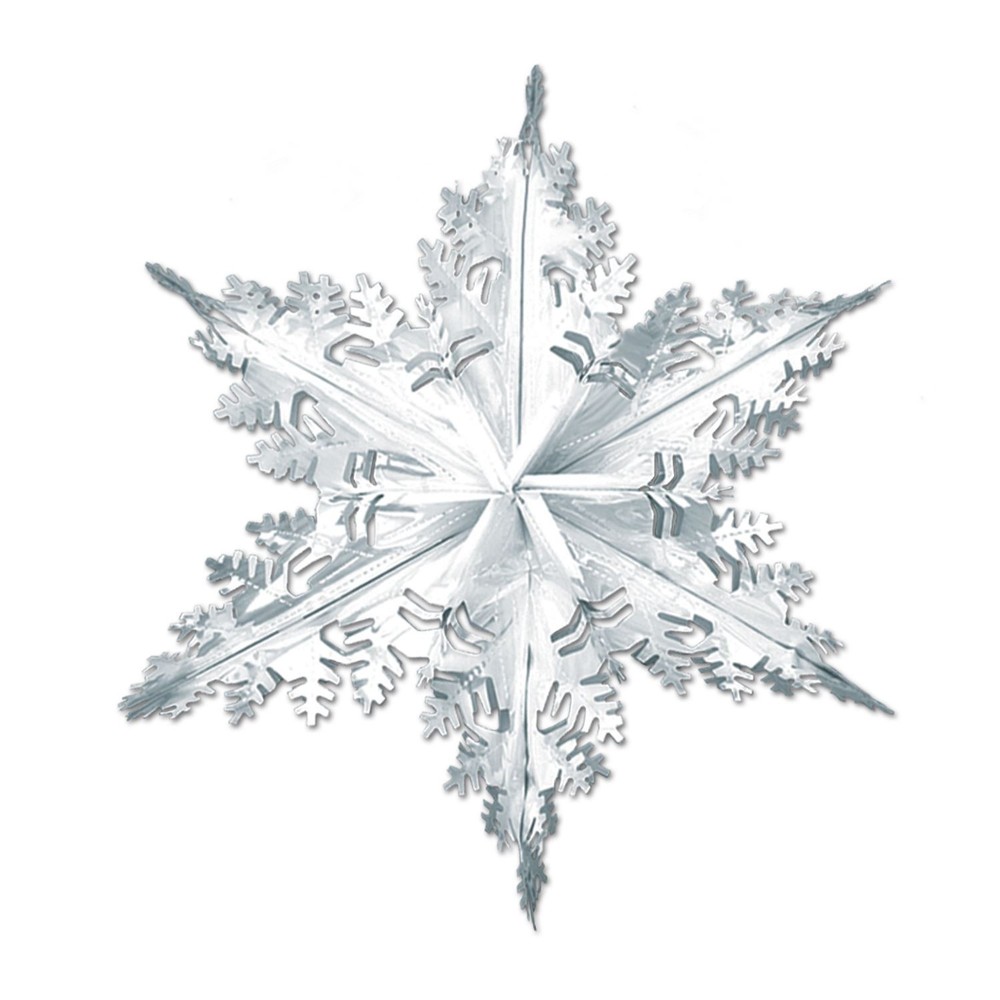Beistle Silver Metallic Winter Snowflake - Christmas/Winter | Party Supply
