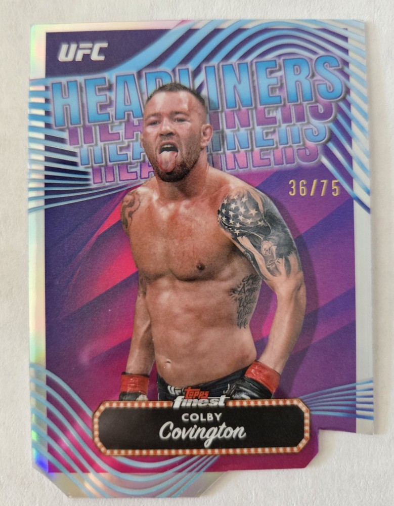 Colby Covington Headliners Die-Cut Refractor /75 2024 Topps Finest UFC