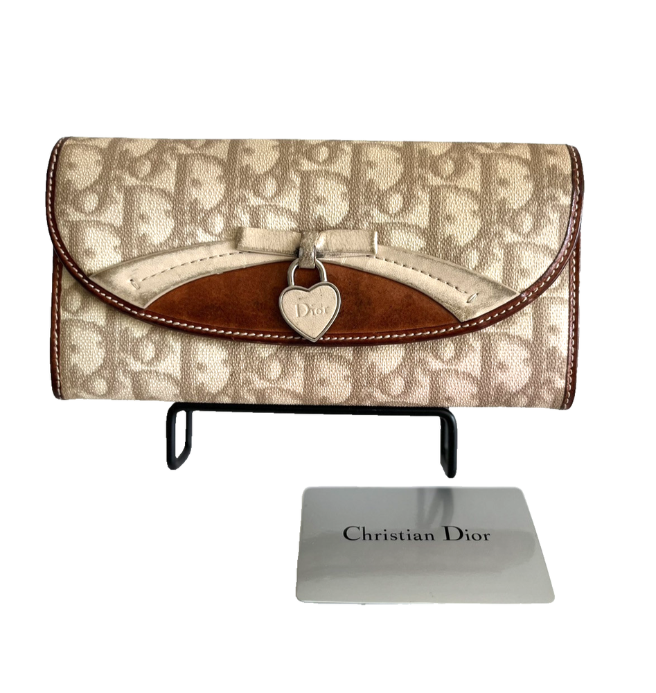 Authentic DIOR Romantic Trotter PVC Leather Wallet Japan 0607 01-LU-0027