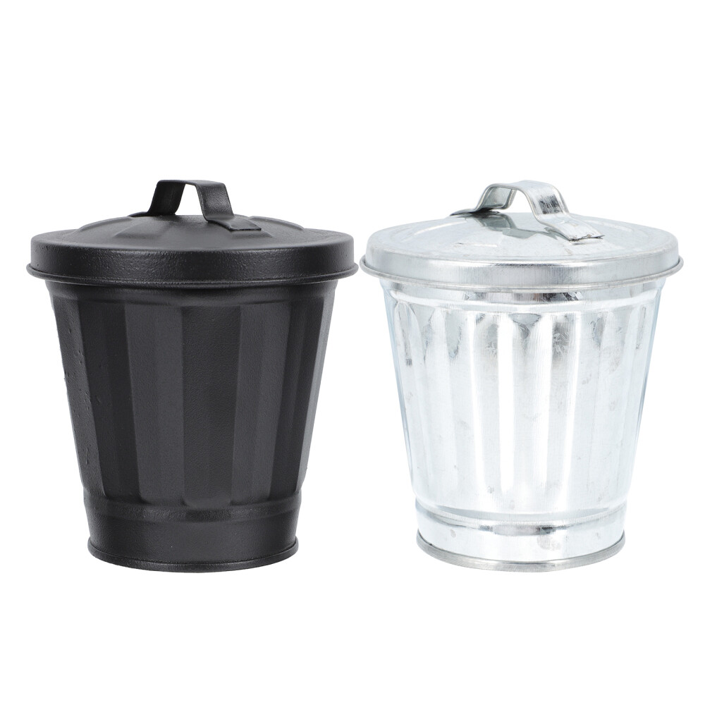 2 Pcs Desktop Trash Can Cans Recycle Bins Office Car Bag Toys