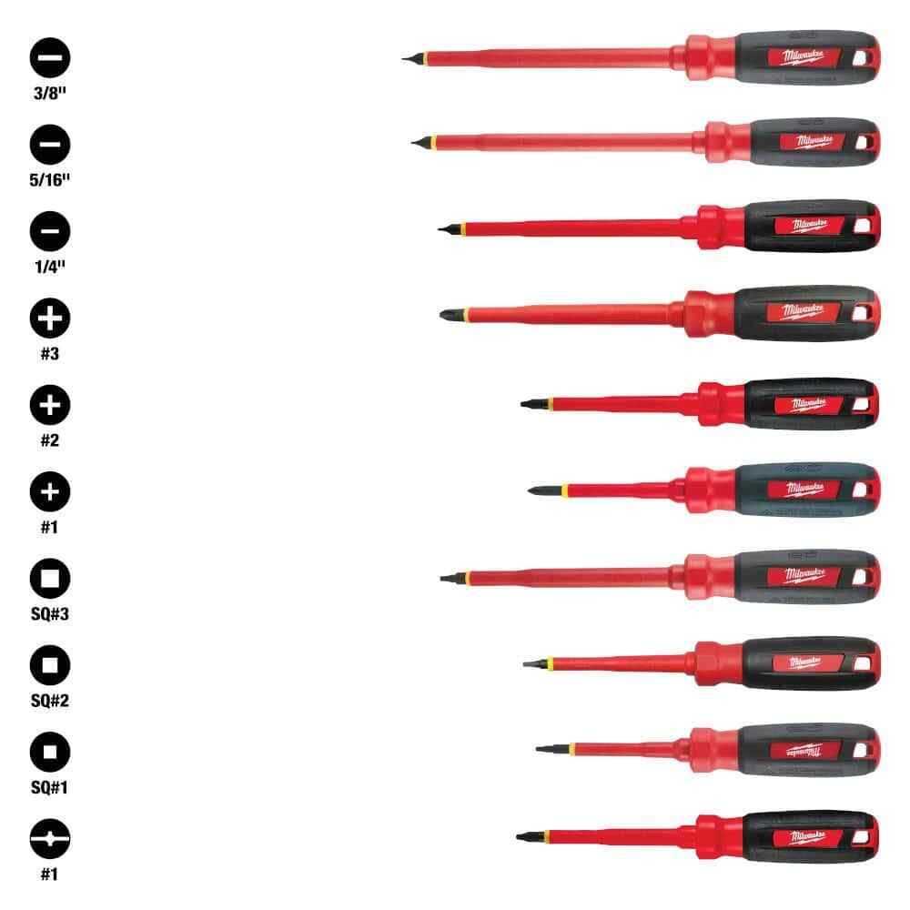 1000V Insulated Screwdriver Set Case (10-Piece)