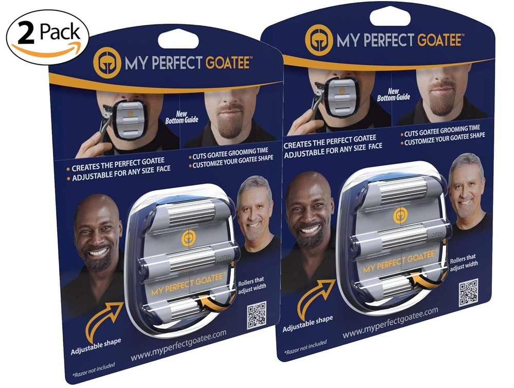 Men's Goatee Shaving Template: Precision Shaping Tool, 2-Pack for Easy Grooming