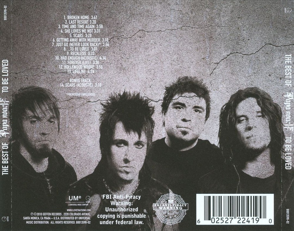 Papa Roach Best Of CD To Be Loved Greatest Hits Album  