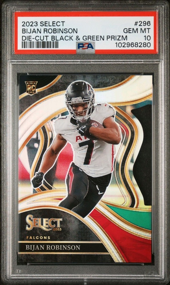 2023 Select Club Level Black Green Prizm Die-Cut #296 Bijan PSA GEM-MT 10