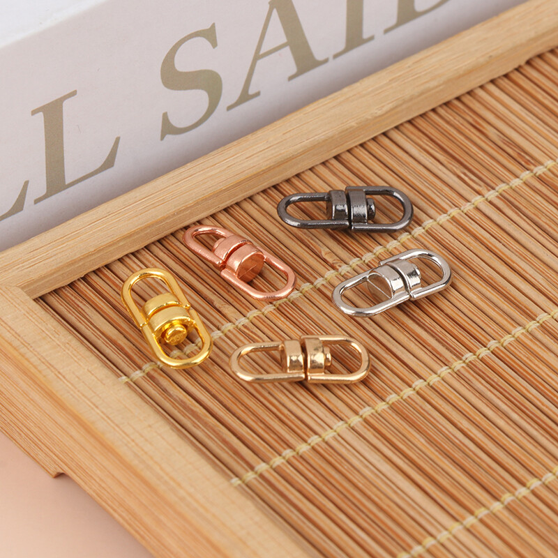 20-Piece Metal Rotating Buckle Key Rings - Pendant Connectors for Accessories