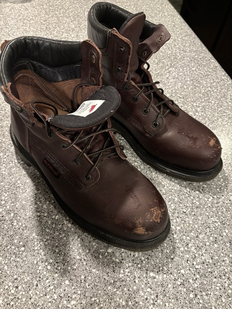 Red Wing 2406 Brown Leather Steel Toe Work Boots Supersole 2.0 Mens 9.5 D